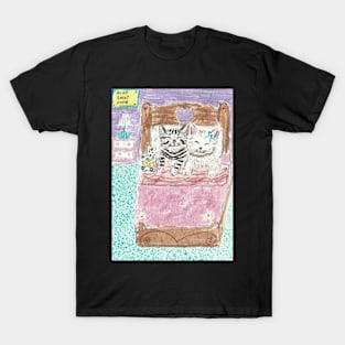 Sleeping kittens cat  art T-Shirt